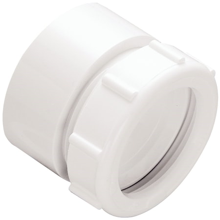 All-Source 1-1/2 In. x 1-1/2 In. White Plastic Waste Adapter 95K